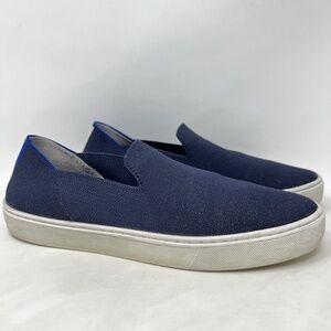 Rothy's Dark Blue Knit The Original Slip On Sneaker Size 8.5 39 Womens Flat Shoe